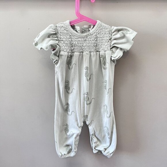 Kate‎ Quinn Flutter Sleeve Smocked Romper- Size 12-18m - Picture 1 of 4